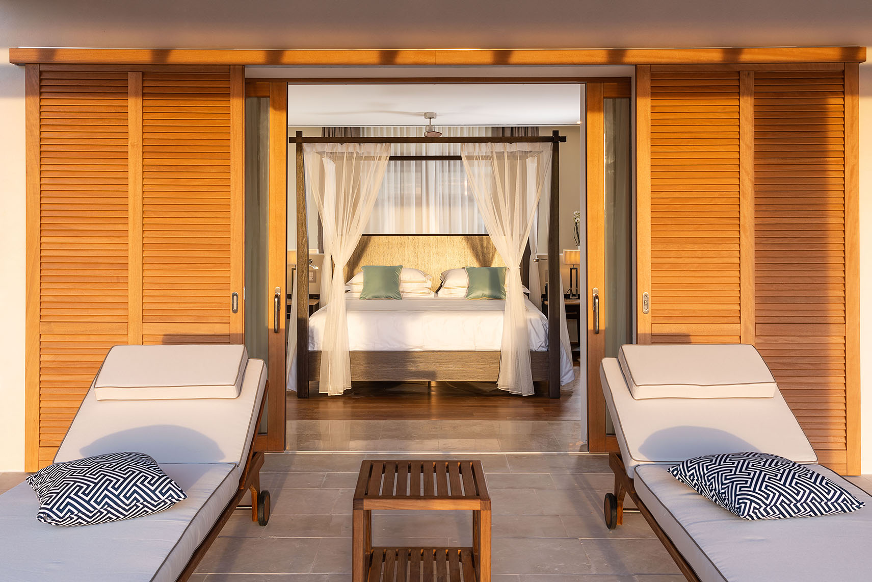 Europe, Italy, Sicily, Il San Corrado di Noto, private terrace view into bedroom 