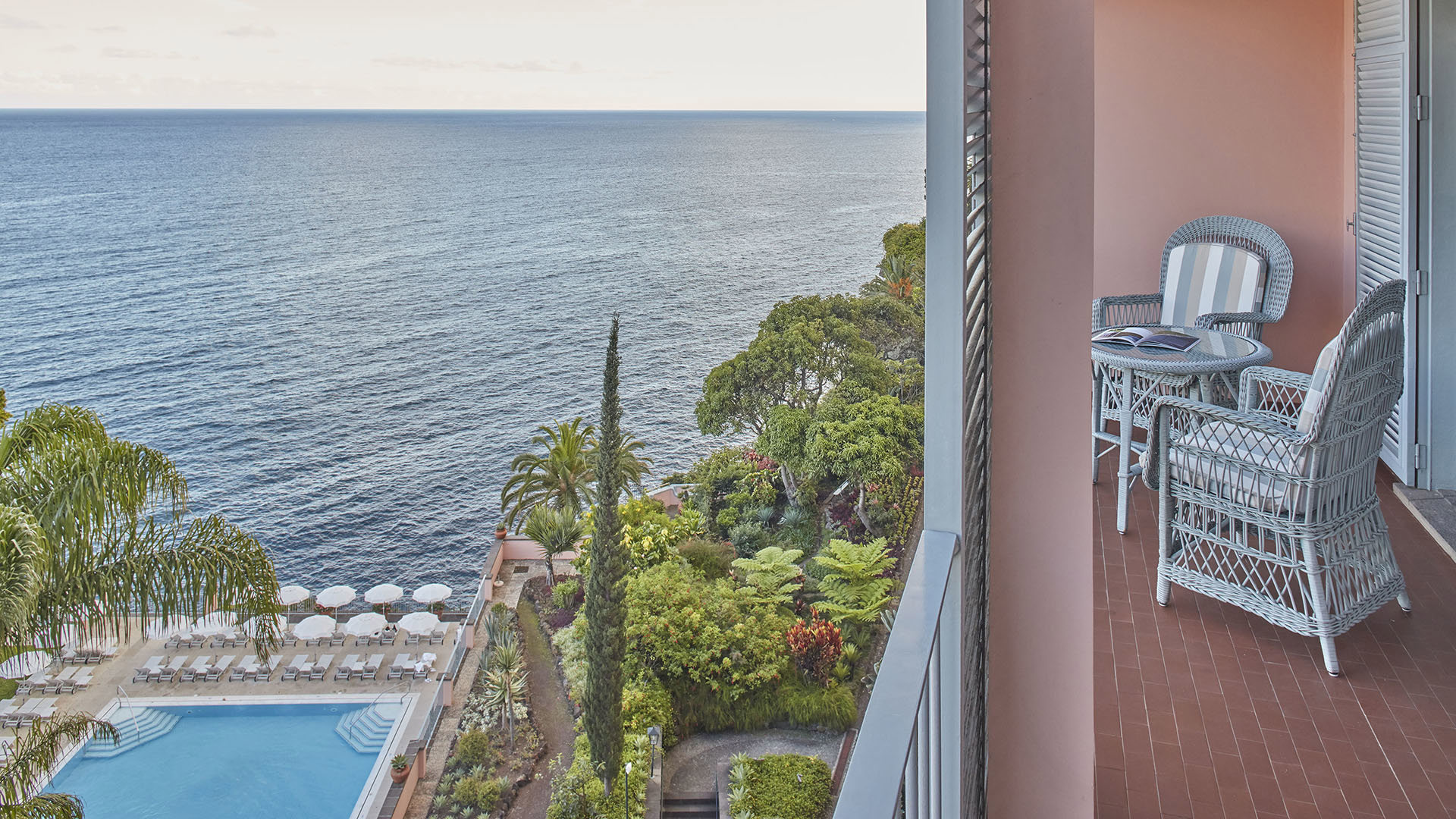 Europe, Portugal, Madeira, Reid's Palace A Belmond Hotel Madeira, Garden Junior Suite balcony