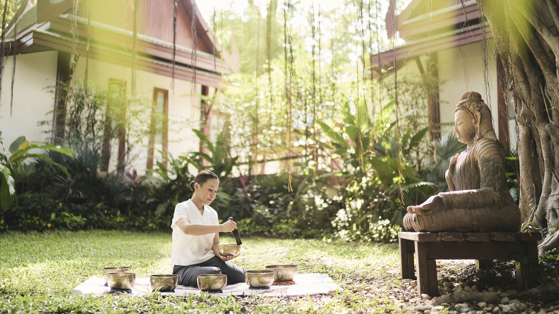  Indian Subcontinent, Far East & Australasia, Thailand, Chiva-Som International Health Resort, Tibetan Bowl Meditation 