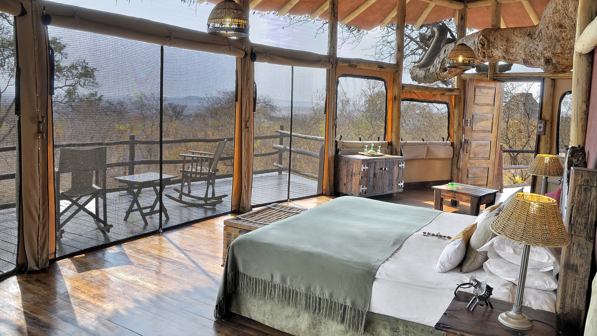  Africa, Tanzania, Tarangire treetops, Bedroom