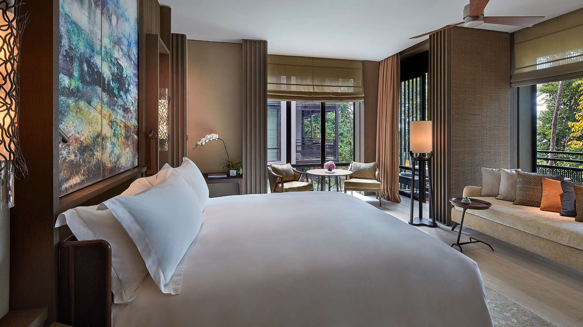  Worldwide, Malaysia, The Ritz Carlton, Langkawi, Rain forest deluxe bedroom 