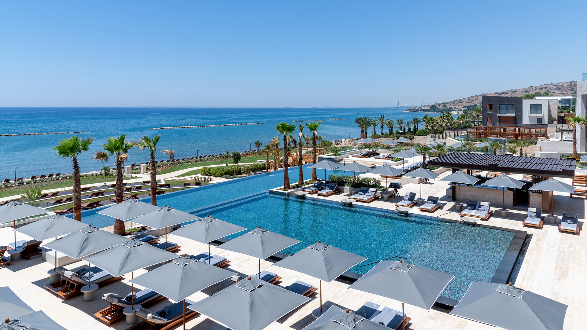 Europe, Cyprus, Amara, Infinity Pool Edge