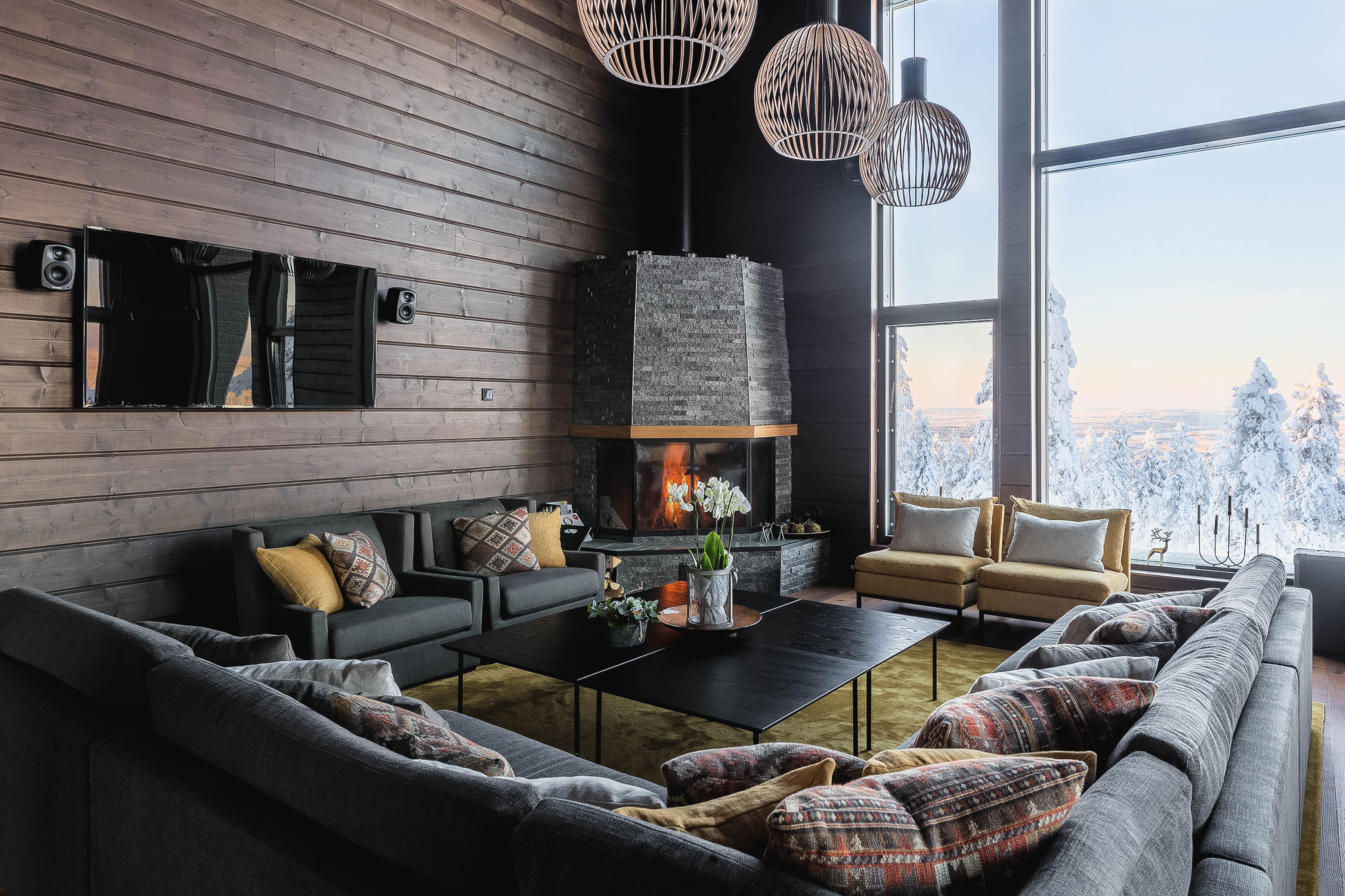 Europe Ski, Finnish Lapland, Octola Private Wilderness, Living Area