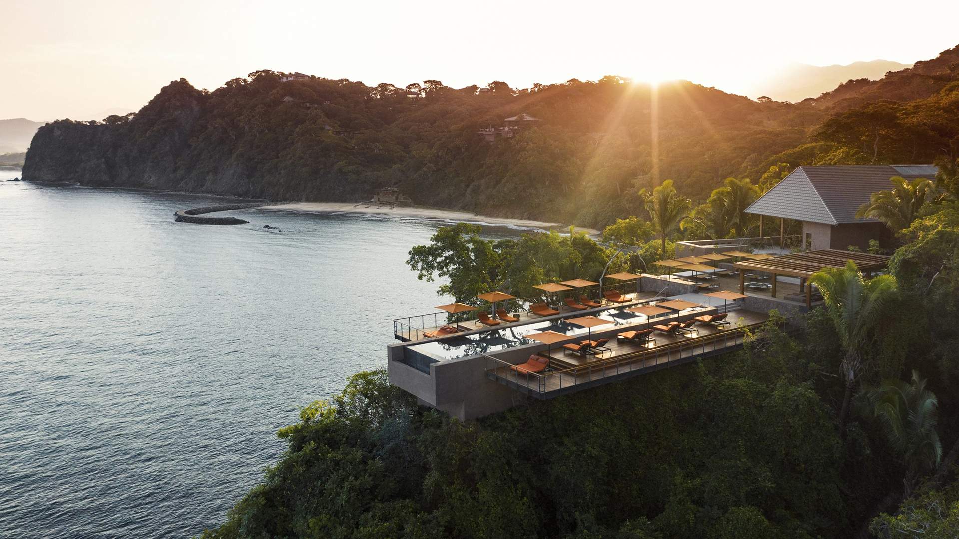 Caribbean, Mexico, One&only Mandarina, Restaurant pool aerial