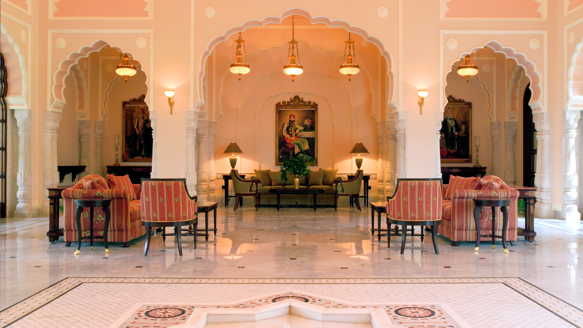 Worldwide, India, Rambagh palace, Lobby