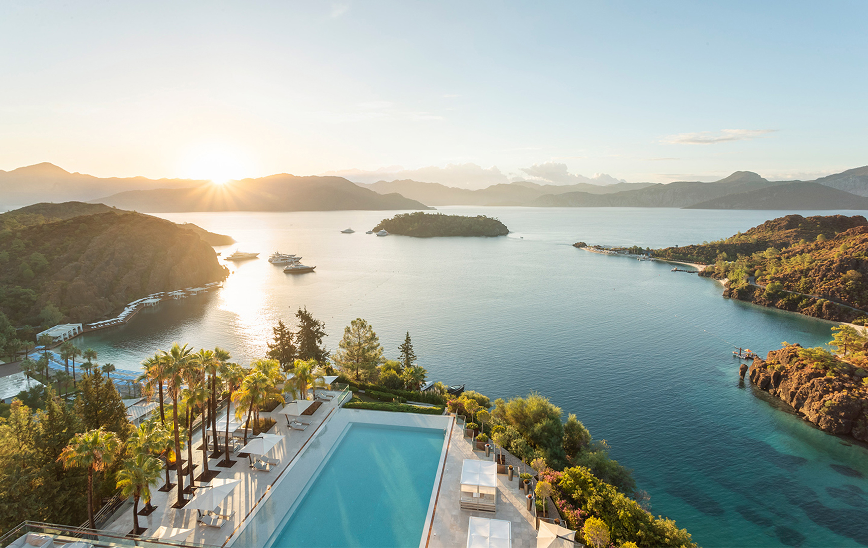 Europe, Turkey, D Maris Bay, Hero shot of bay