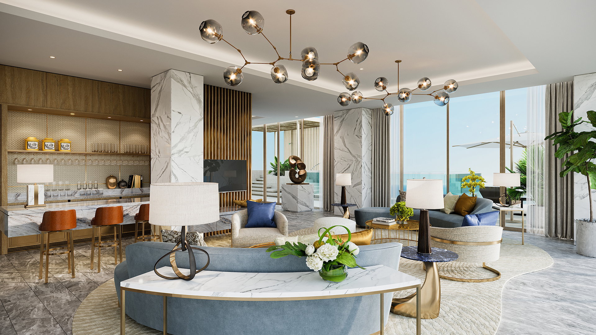 Indian Ocean & Arabia, Dubai, Atlantis, The Royal, Penthouse Living Room