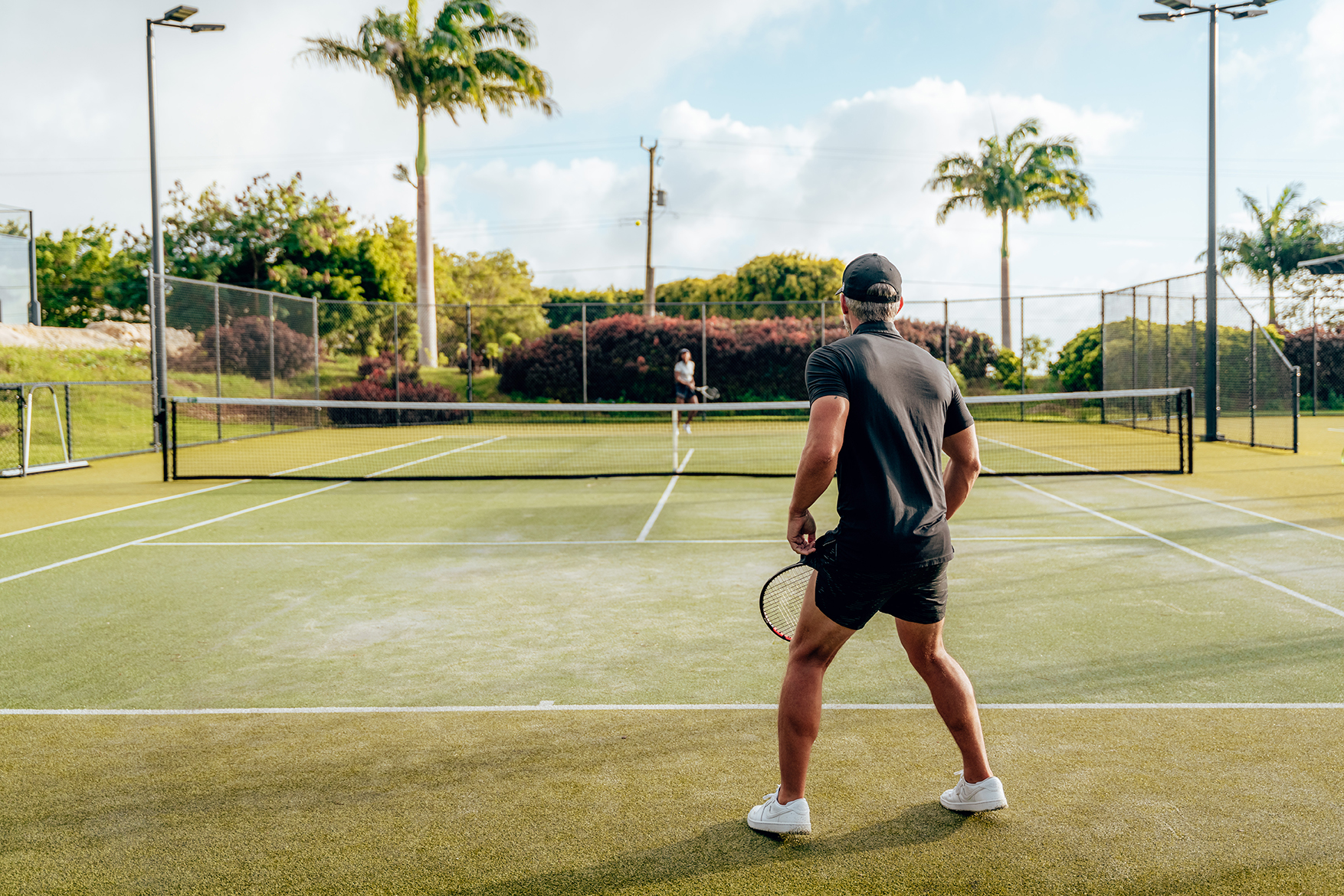 Caribbean & Mexico, Barbados, Apes Hill Barbados, two men playing tennis