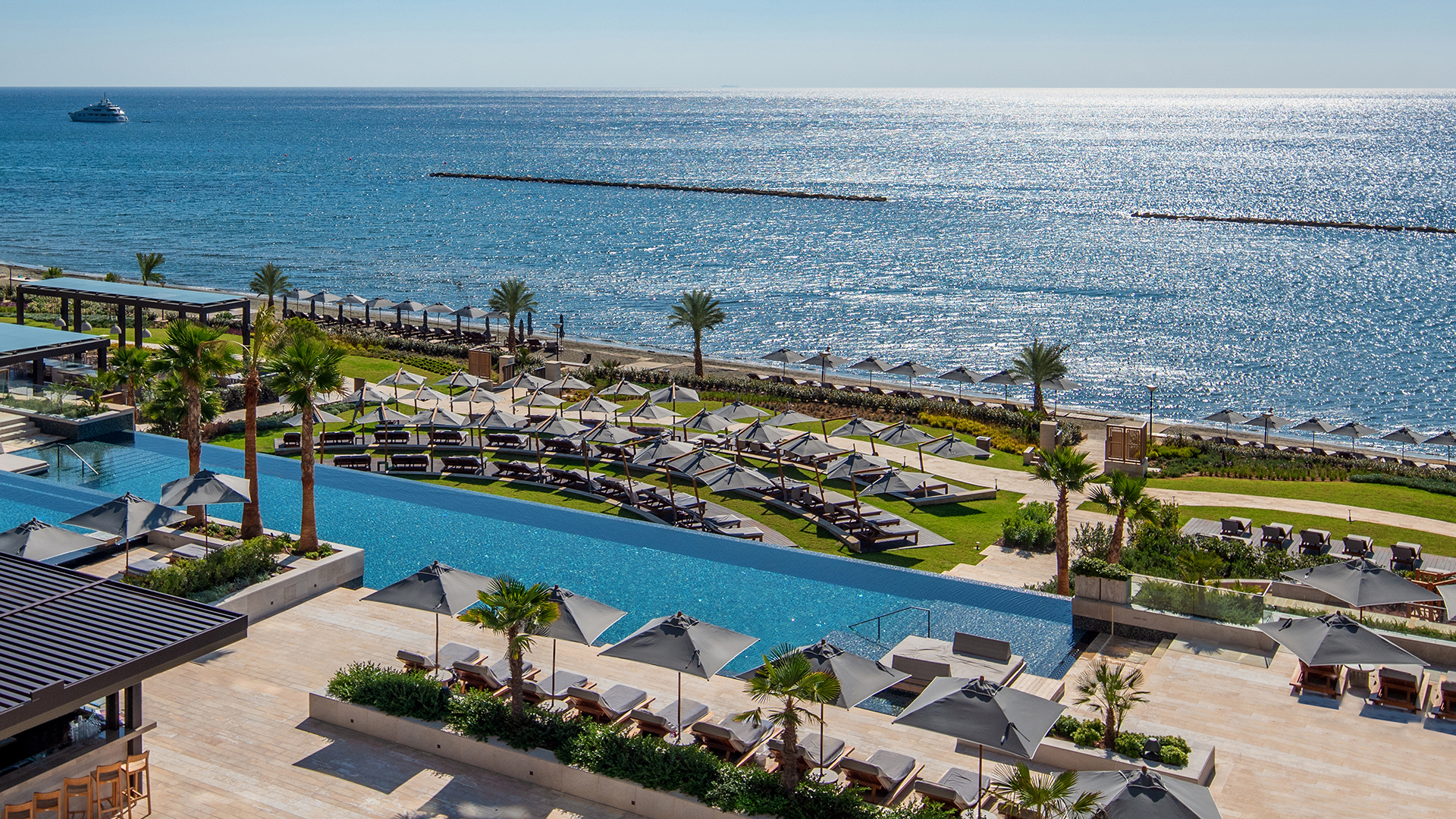 Europe, Cyprus, Amara, Beach and Lawn