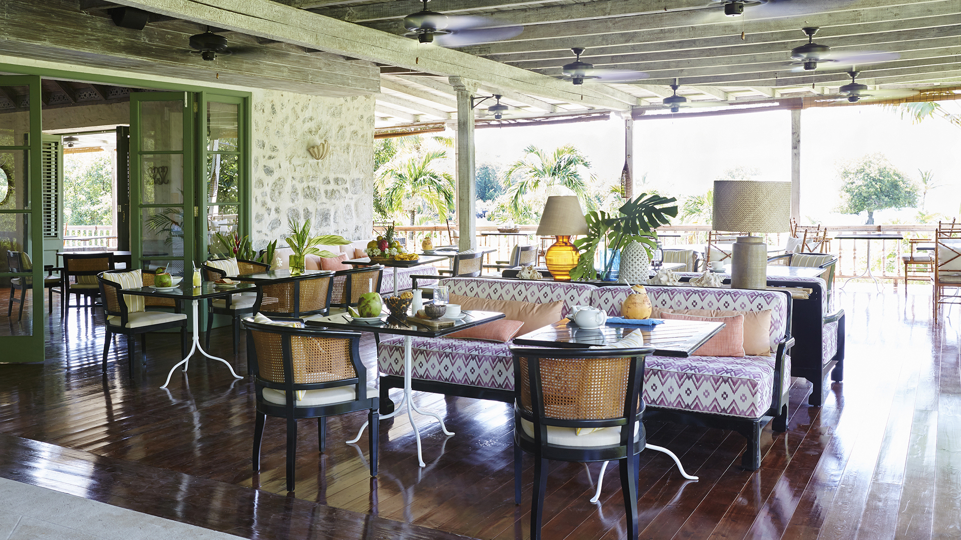 Caribbean, The Grenadines, Mustique, Cotton House, Dining Area