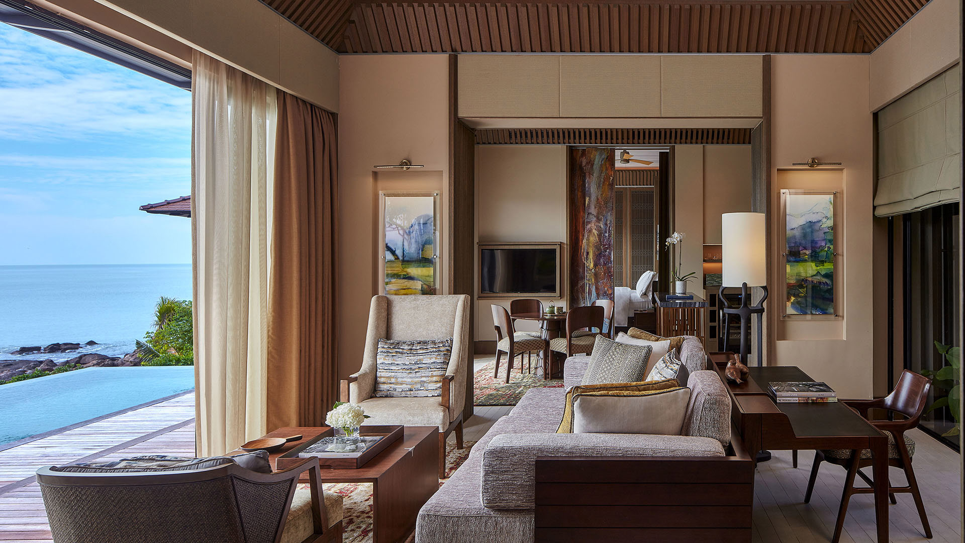  Worldwide, Malaysia, The Ritz Carlton, Langkawi, Ocean front living room