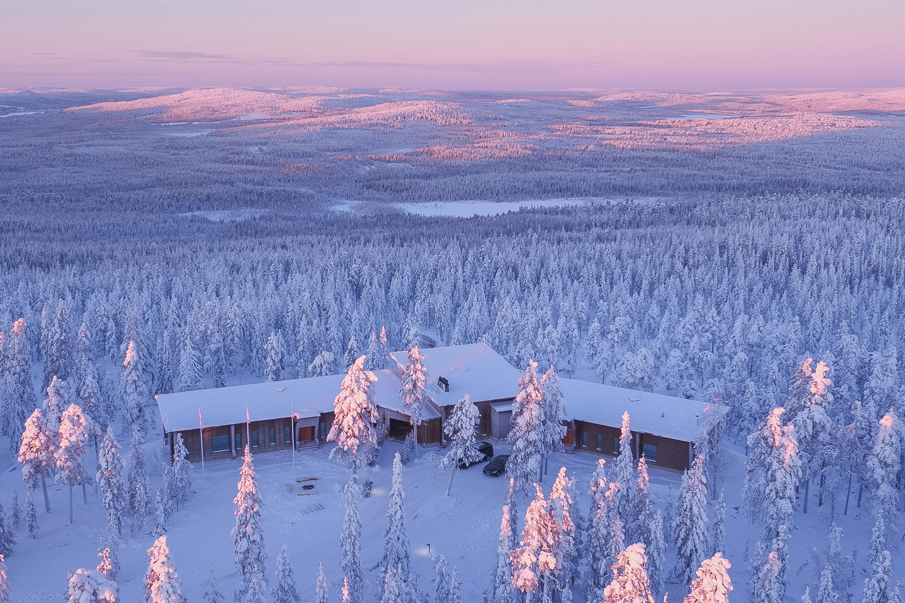 Europe Ski, Finnish Lapland, Octola Private Wilderness, Aerial