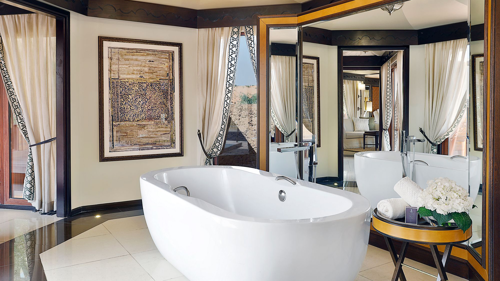 Indian Ocean, Arab Emirates, Dubai, The Ritz-Carlton, Ras Al Khaimah, Al Wadi Desert, Bathroom