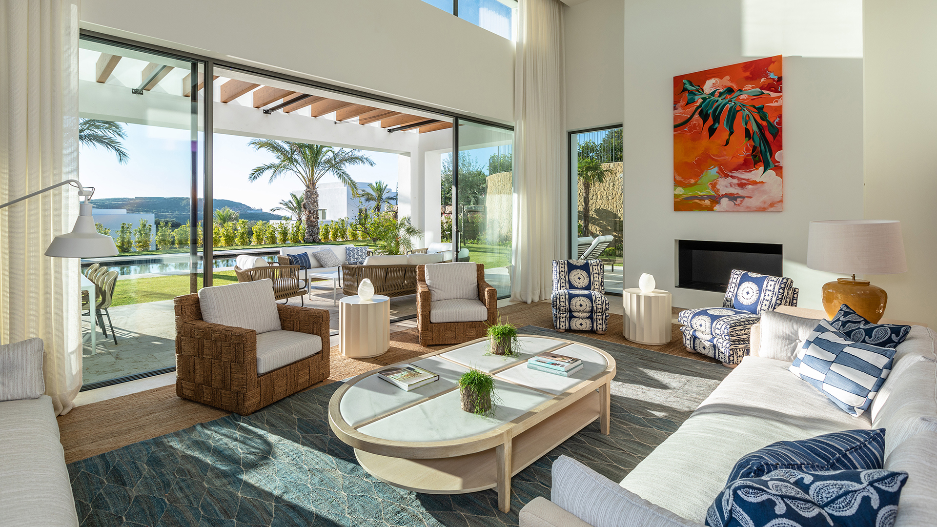 Europe, Spain, Costa del Sol, Finca Cortesin, Private villa living room