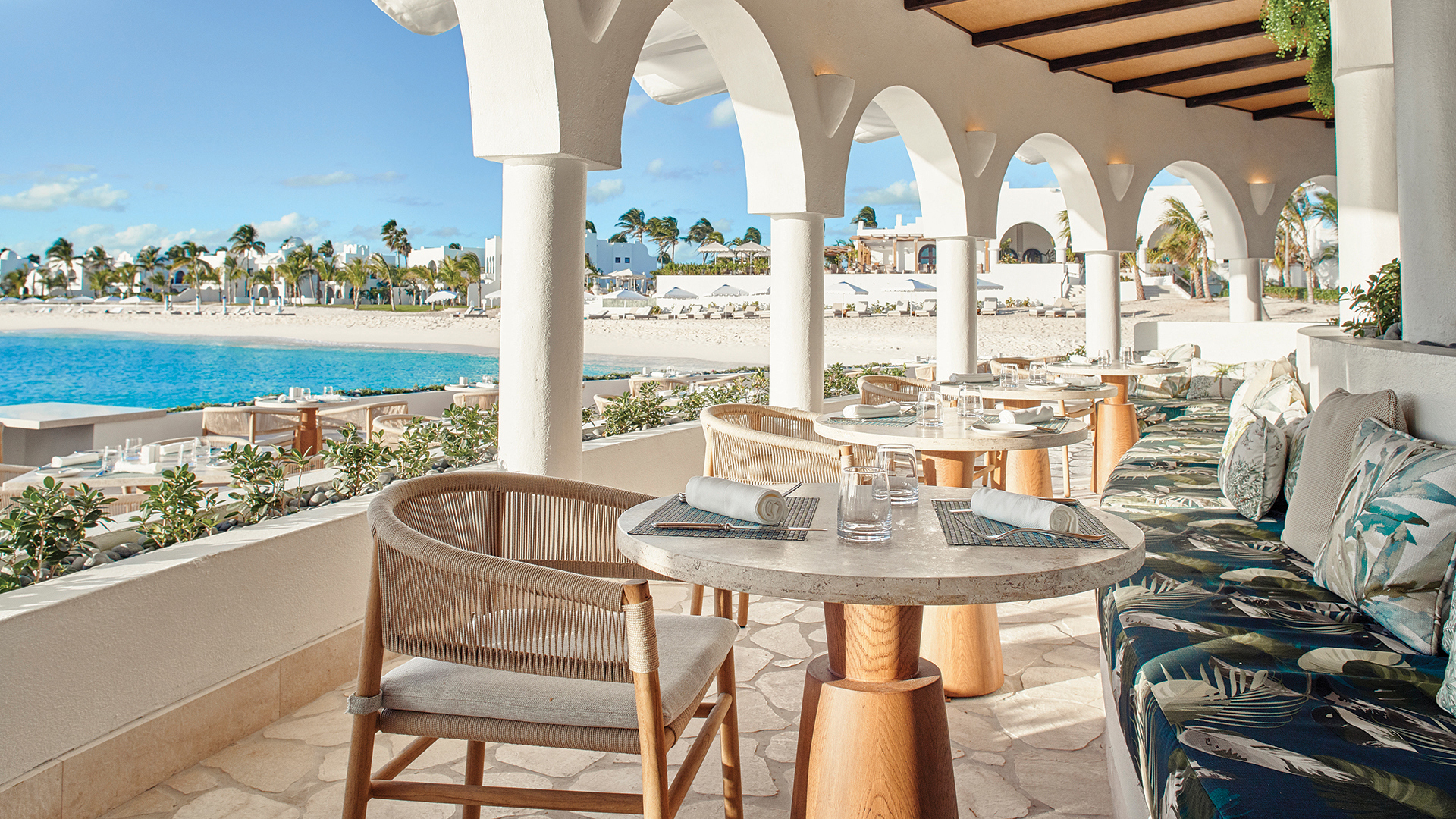 Caribbean, Anguilla, Cap Juluca A Belmond Hotel Anguilla, Dining