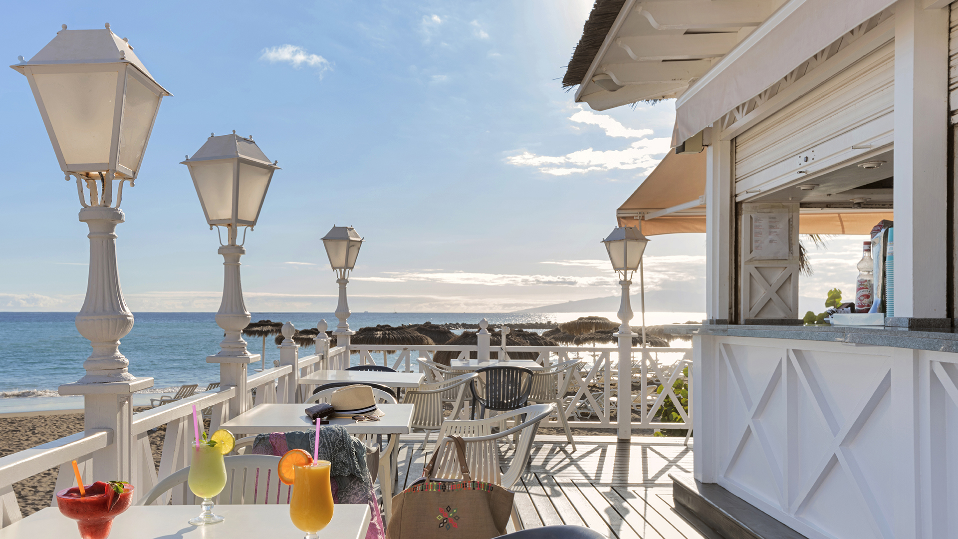 Europe, Spain, Tenerife, Bahia del Duque, Bar terrace