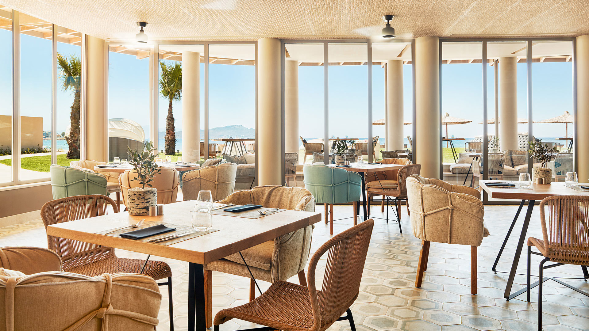 Europe, Greece, Crete, Domes Noruz Chania, Zeen Chania Restaurant