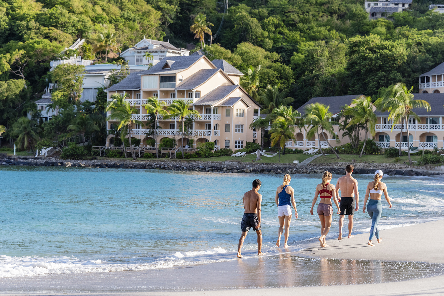 Caribbean, St. Lucia, BodyHoliday beach run