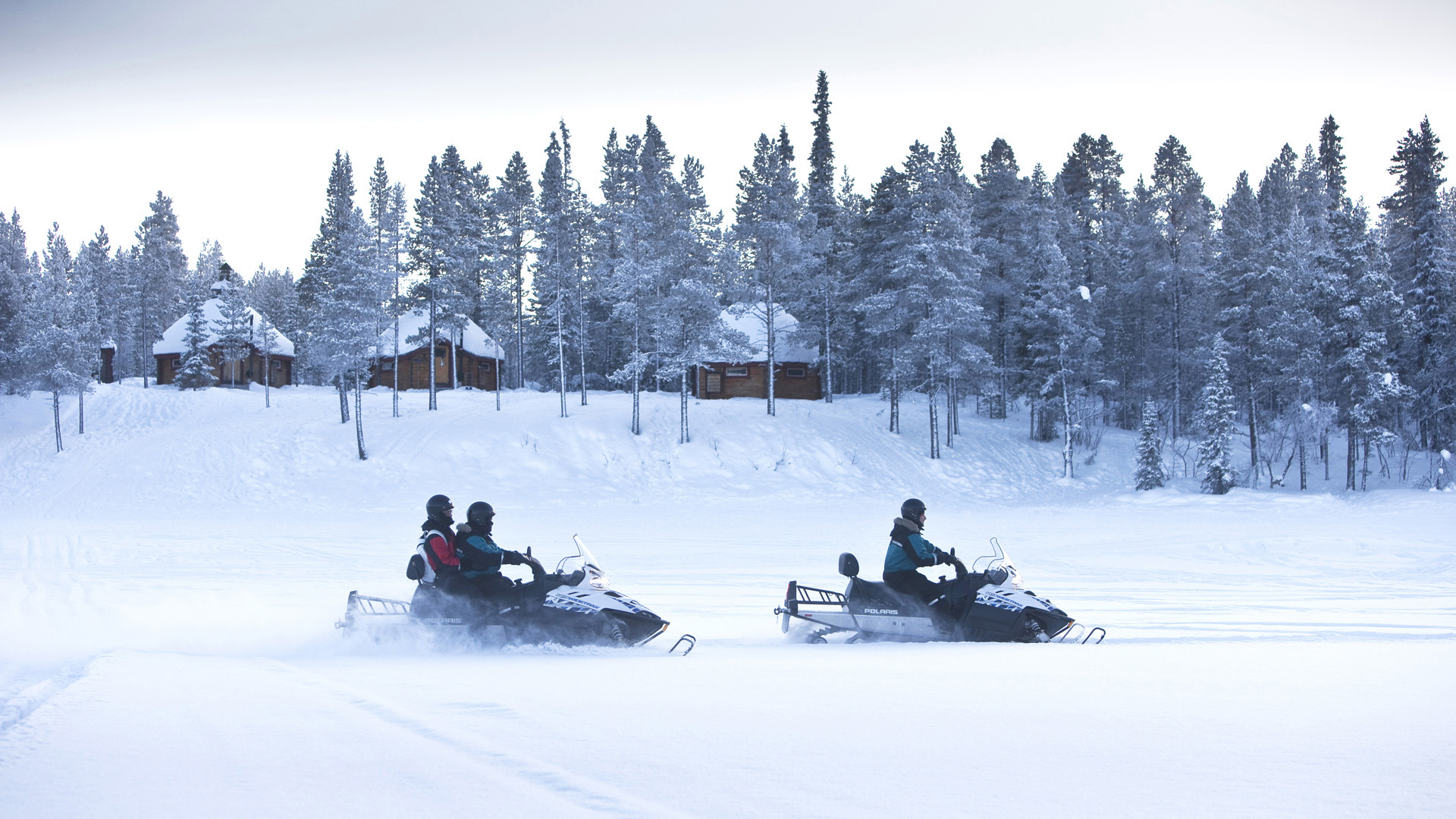 Ski & Snow, Jukkasjärvi, Sweden, Icehotel, Two Snowmobiles