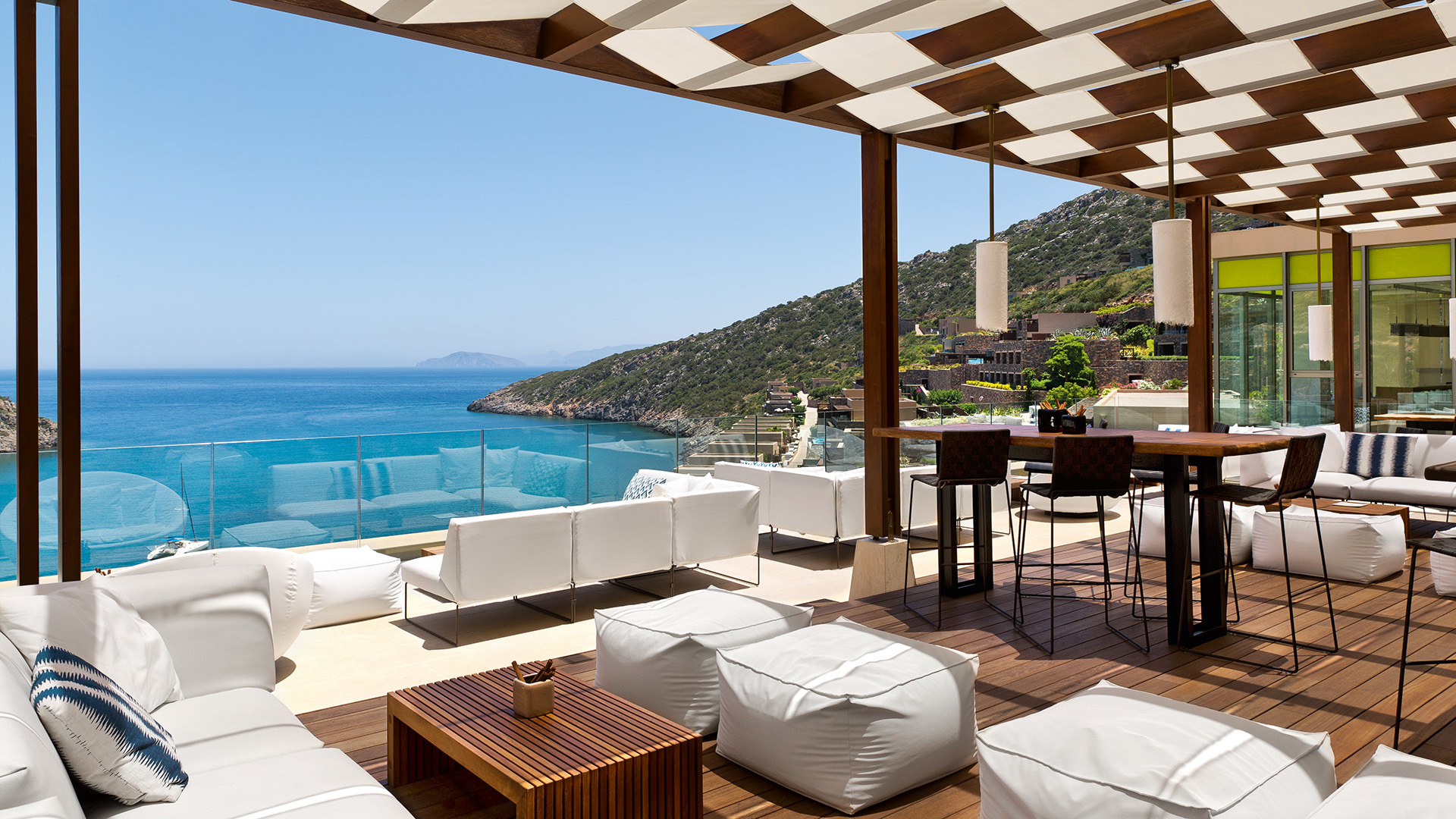 Europe, Greece, Crete, Daios Cove Luxury Resort & Villas, Crystal Box Bar