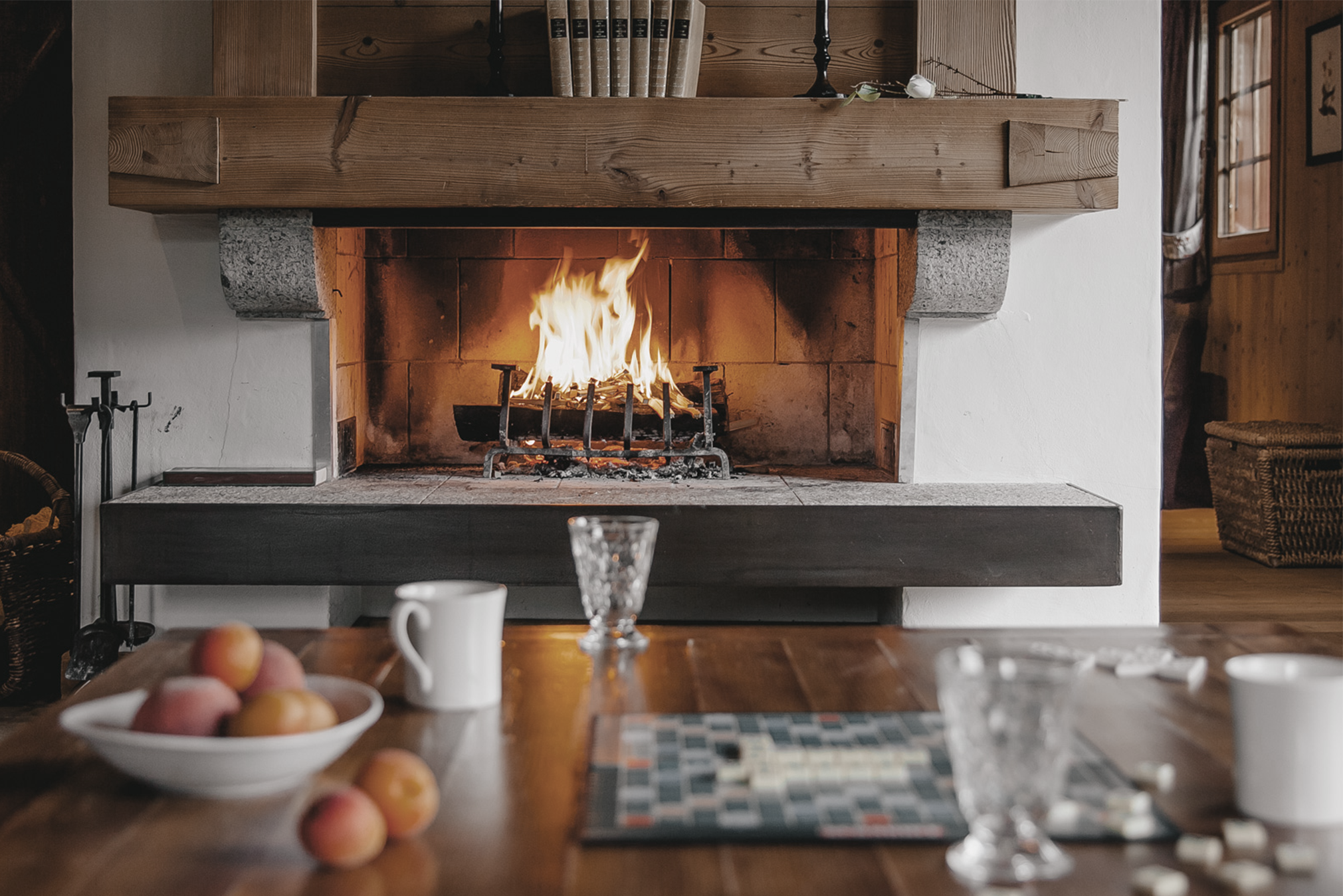 Kitchen fireplace