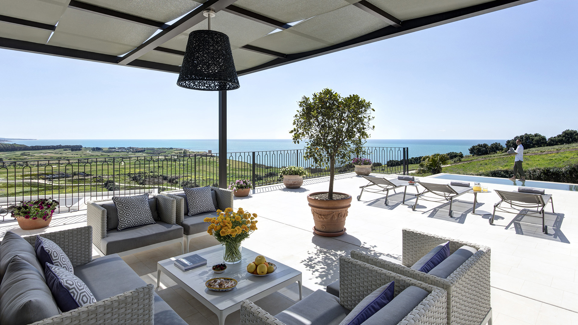 Europe, Italy, Sicily, Verdura Resort - A Rocco Forte Hotel, Villa Smeraldo Pool