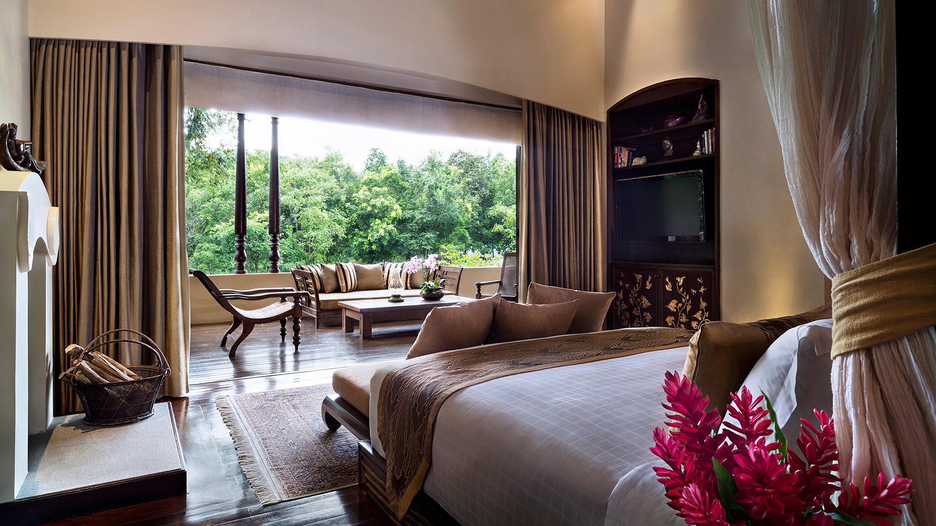 India, Far East & Australasia, Thailand, Four Seasons Resort Chiang Mai, Bedroom Interior