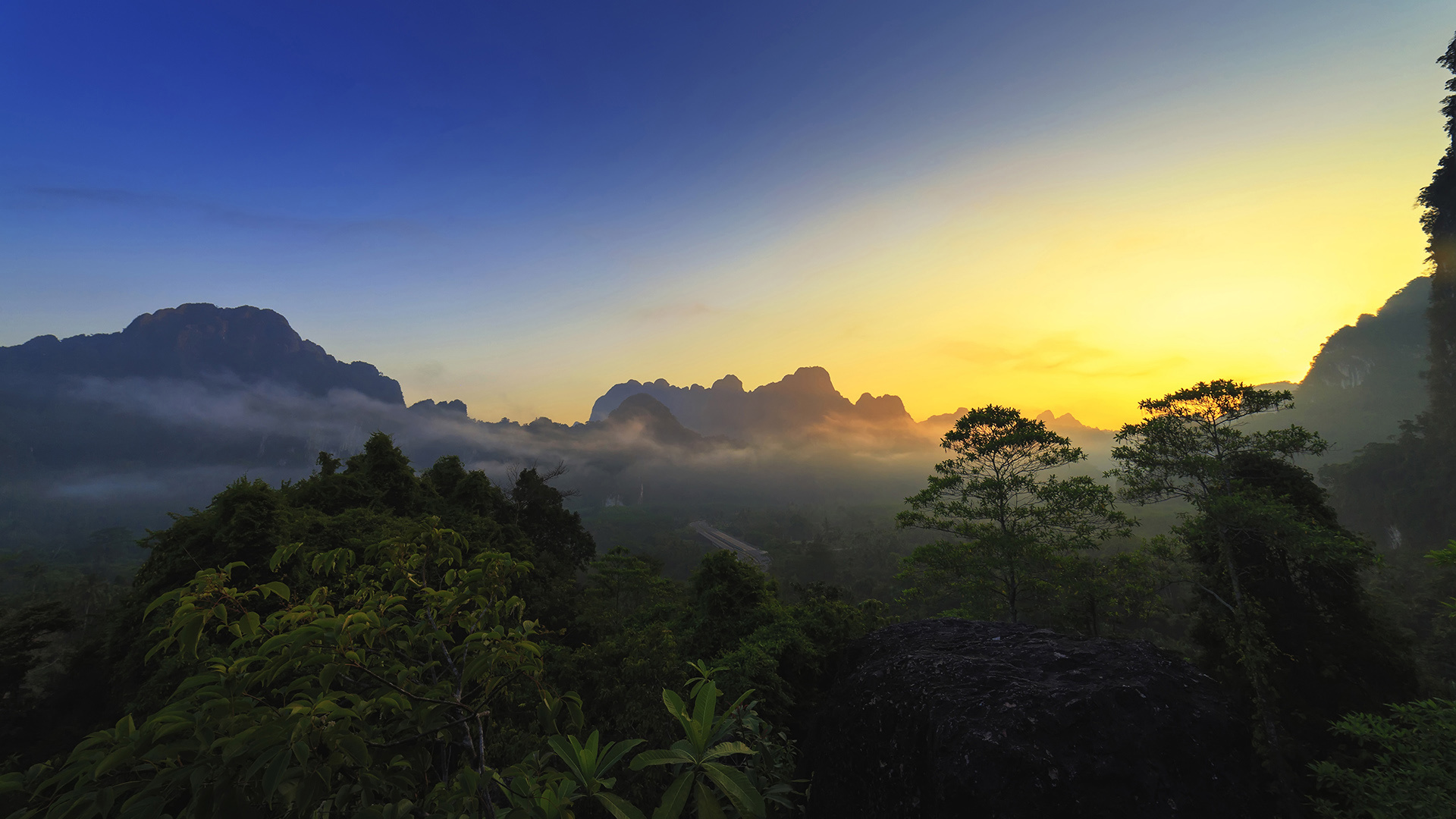 Elephant Hills, Thailand, Sunrise Over Khao Sok National Park