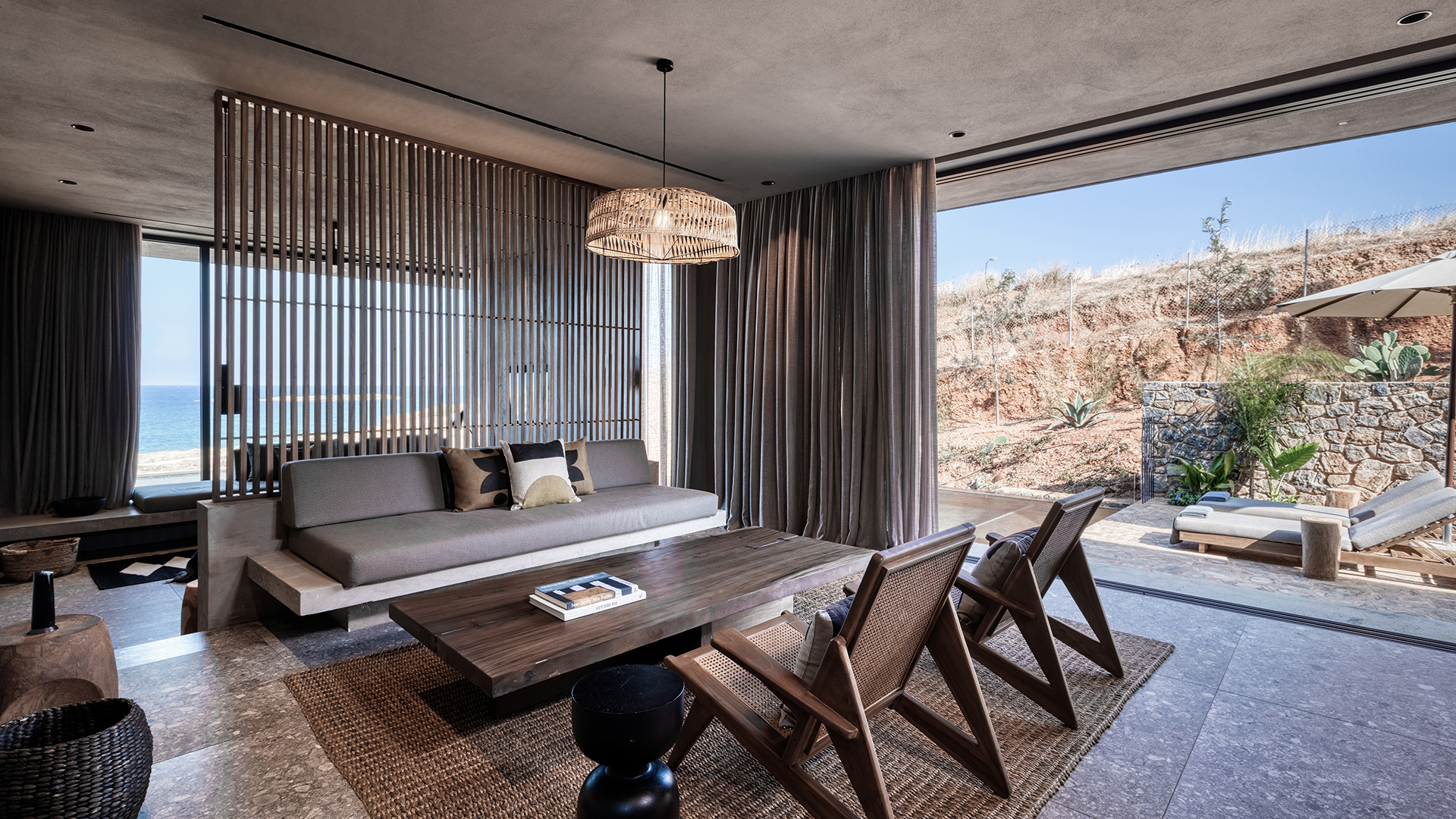 Europe, Greece, Crete, Domes Zeen A Luxury Collection Resort Chania, The Villa Living Area