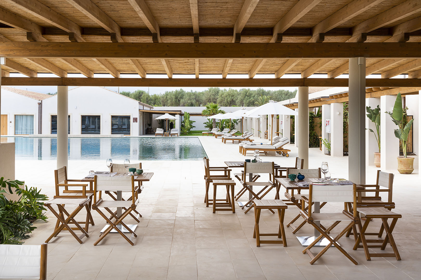 Europe, Italy, Sicily, Il San Corrado di Noto, Casa Pasta poolside restaurant