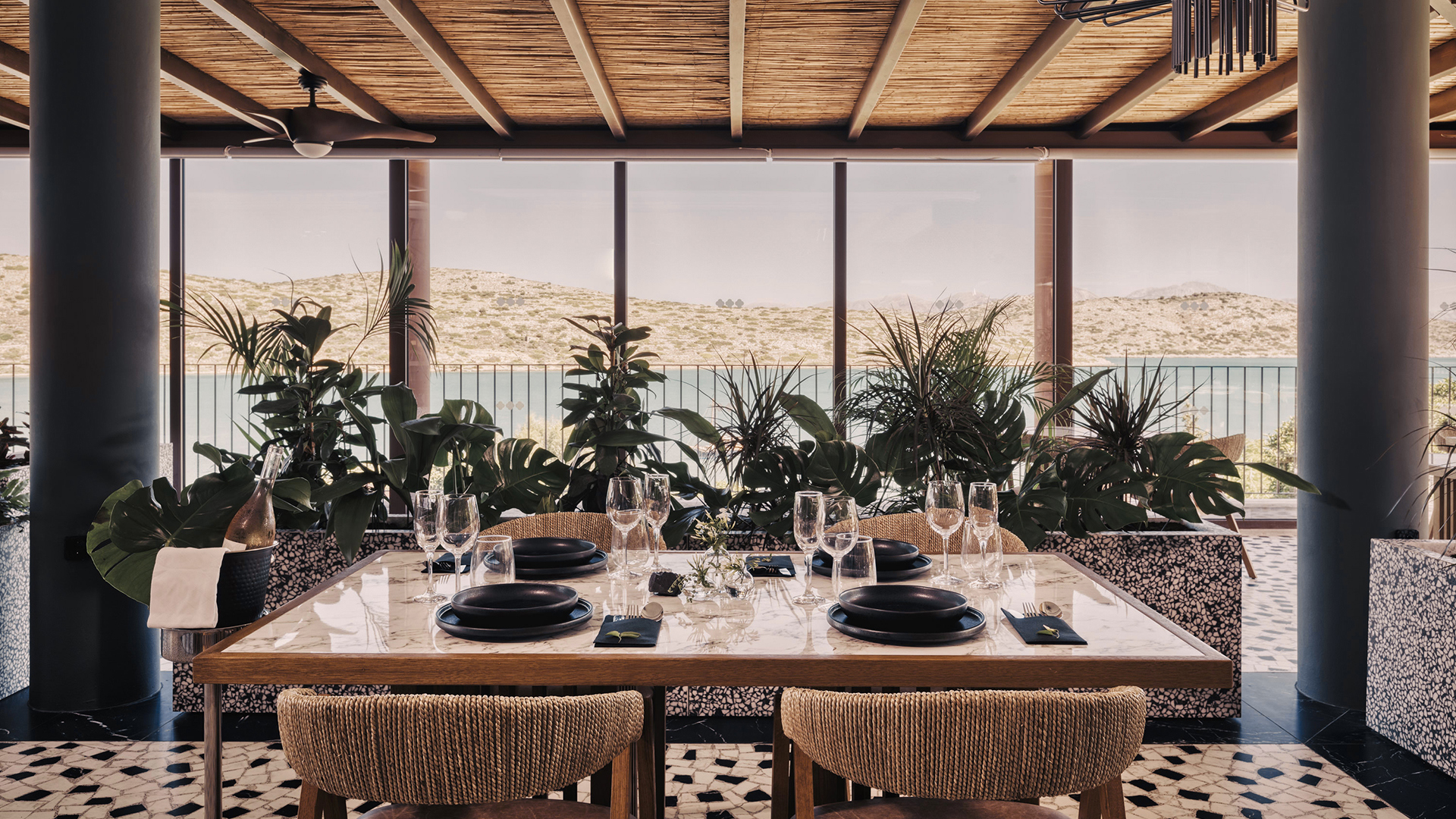 Europe, Greece, Crete, Domes of Elounda, Autograph Collection, Tholos Restaurant