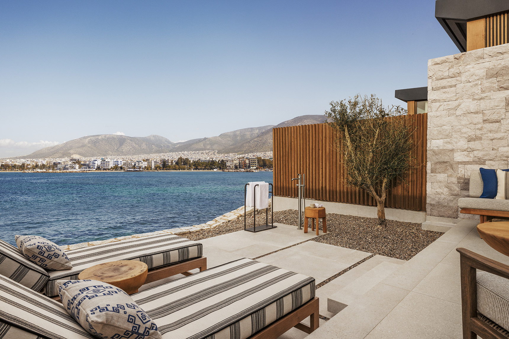 Europe, Greece, Athenian Riviera, One&Only Aesthesis, sea front terrace