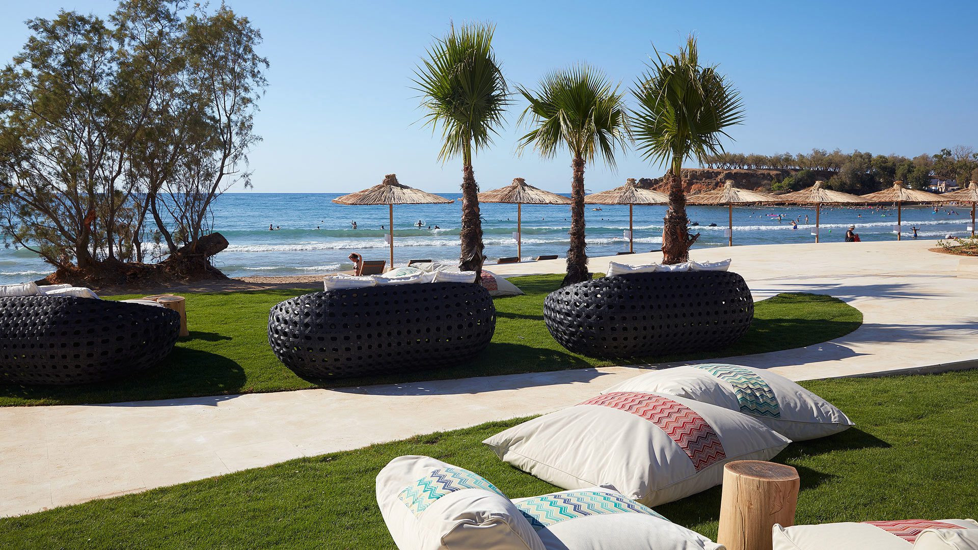 Europe, Greece, Crete, Domes Noruz Chania, Resort Beach Loungers