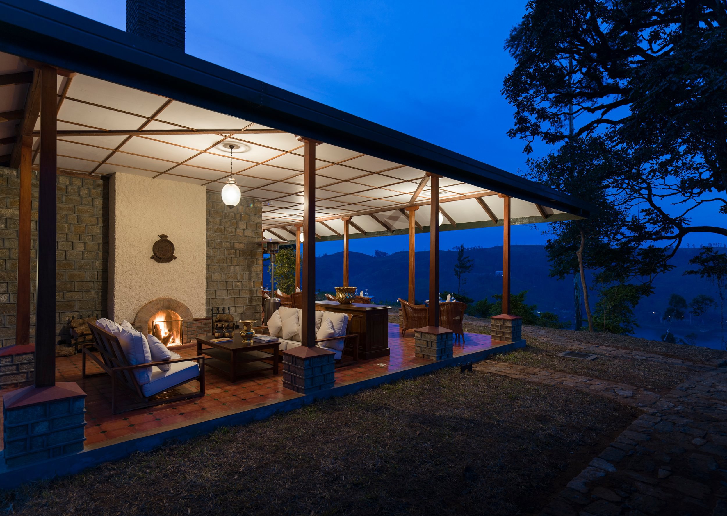 Asia, Indonesia, Ceylon Tea Trails, Outdoor deck seating