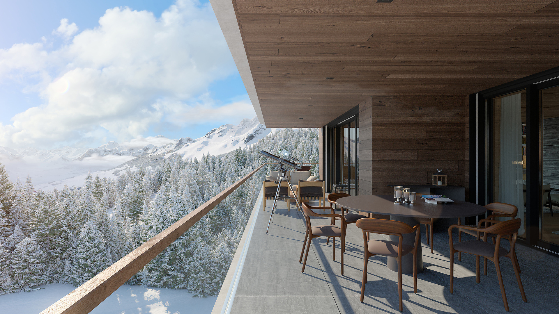 Six Senses Crans Montana Balcony