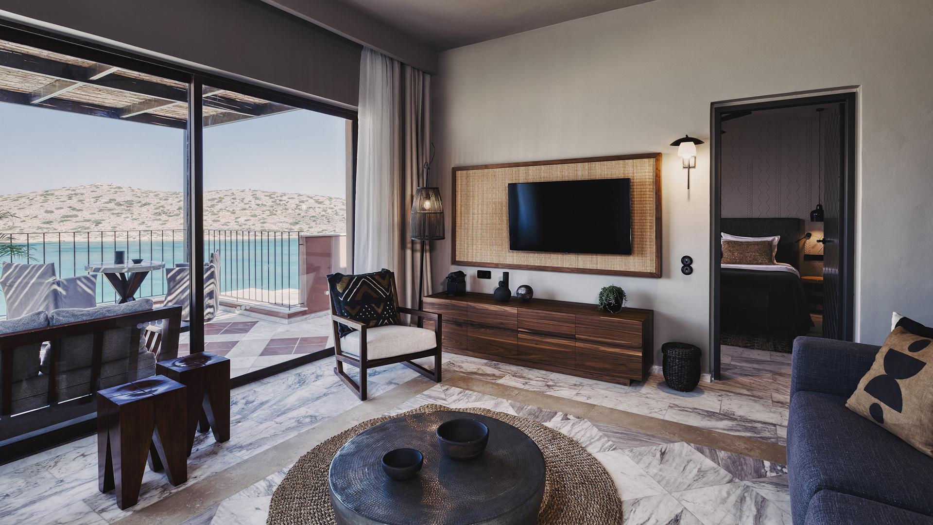 Europe, Greece, Crete, Domes of Elounda, Autograph Collection, Family Living Room