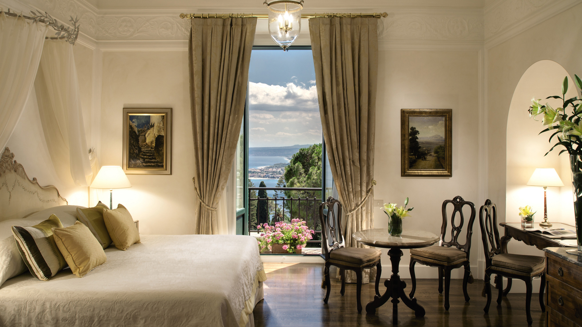 Europe & North Africa, Italy, Grand Hotel Timeo A Belmond Hotel Taormina, Bedroom Suite view