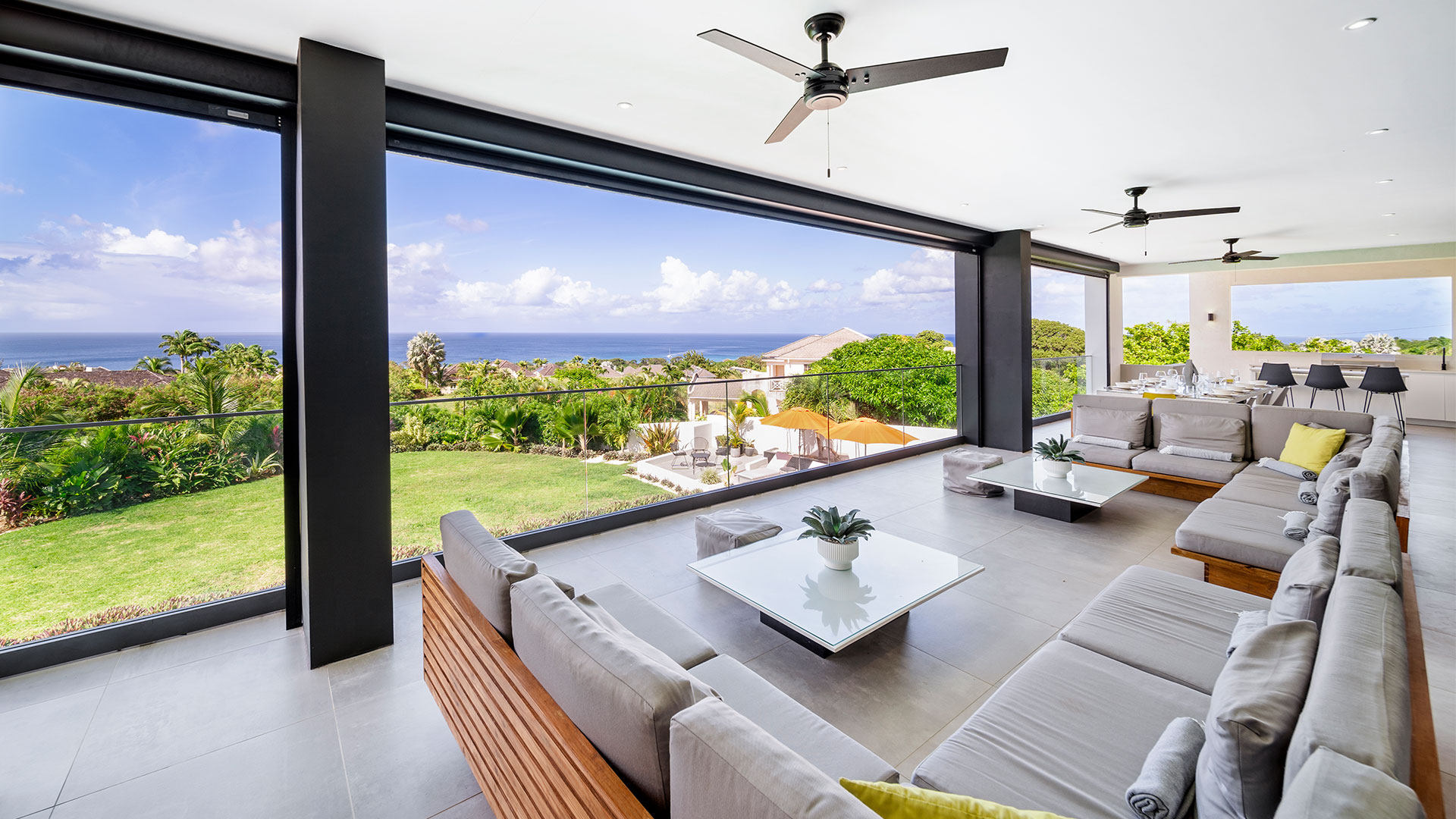 Caribbean & Mexico, Barbados, Villa Elan, lounge area terrace with balcony