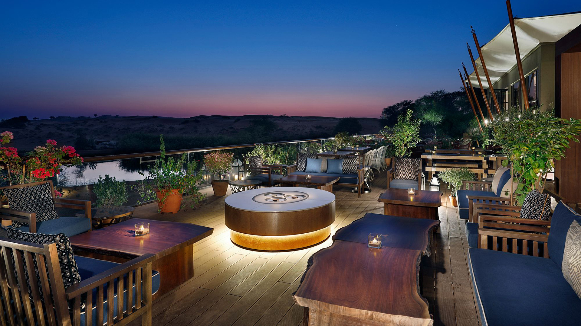 Indian Ocean, Arab Emirates, Dubai, The Ritz-Carlton, Ras Al Khaimah, Al Wadi Desert, Evening view