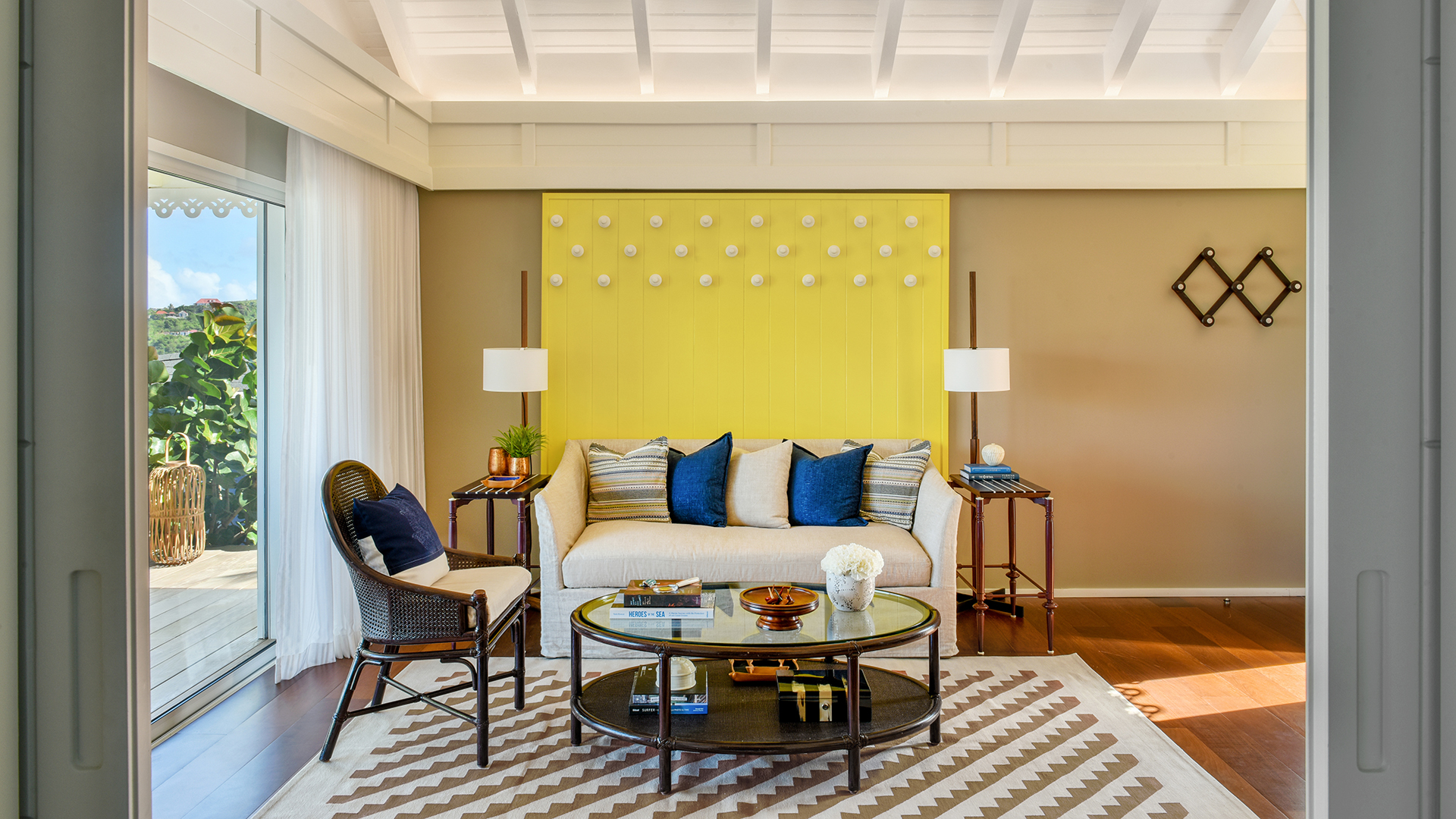 Caribbean, St Barths, Rosewood Le Guanahani St Barth, Suite living room