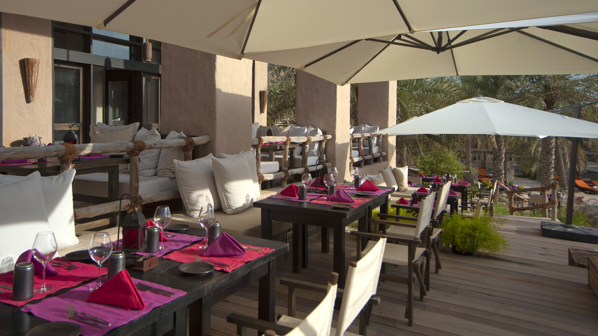 Indian Ocean, Oman, Six Senses Zighy Bay, Dining area