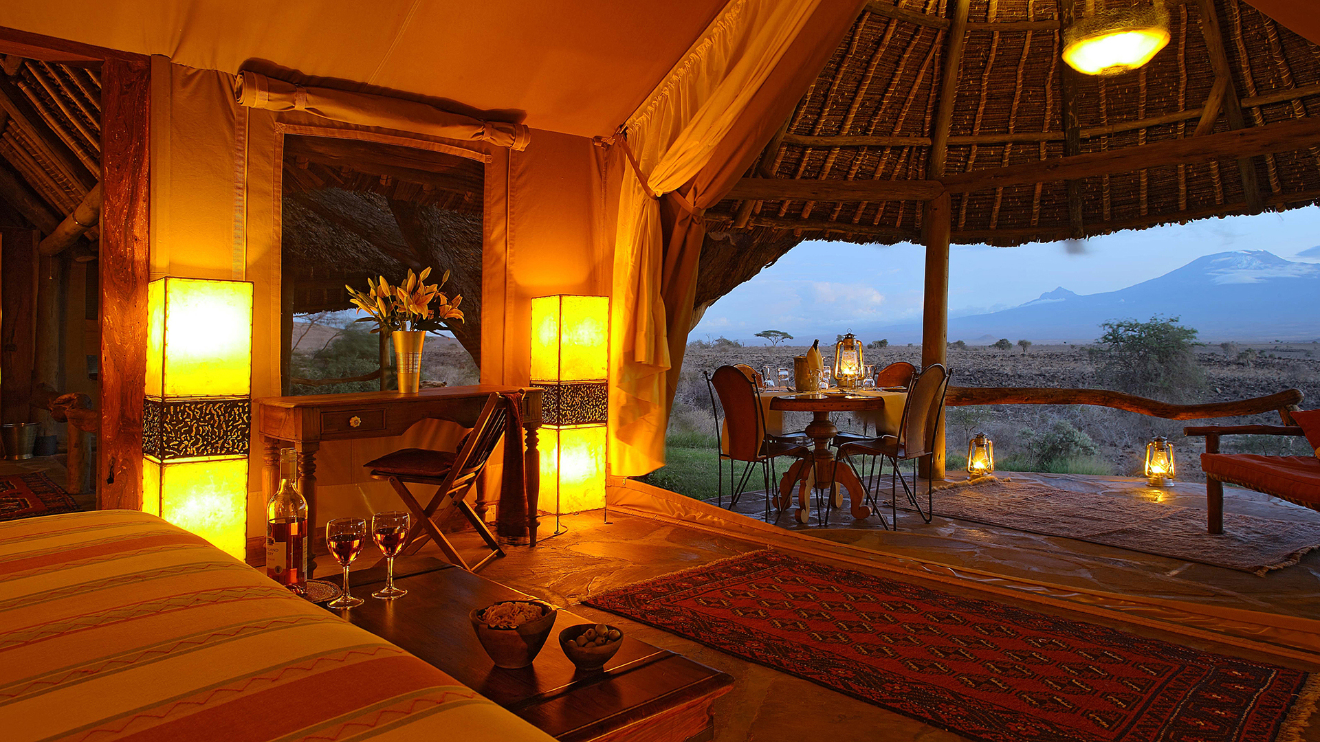  Africa, Kenya, Tortilis Camp, Family Tent 