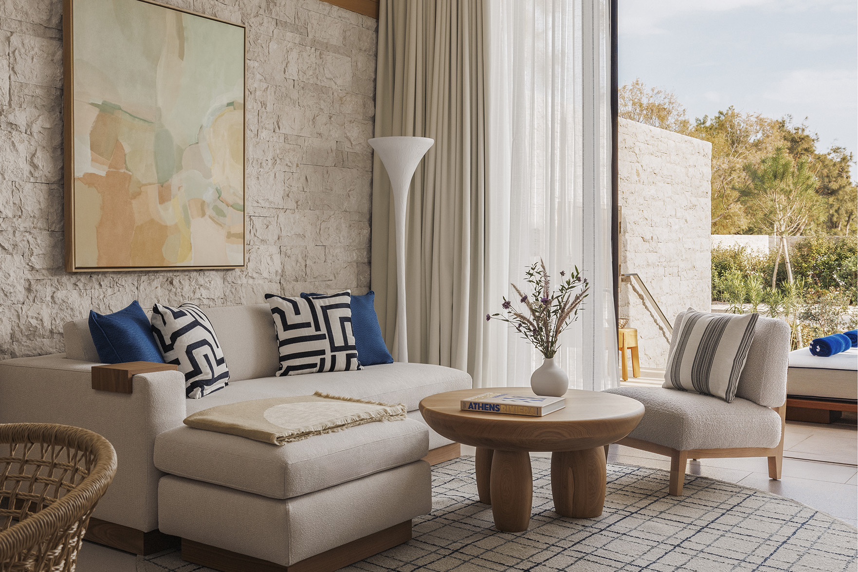 Europe, Greece, Athenian Riviera, One&Only Aesthesis, Epos residence living room