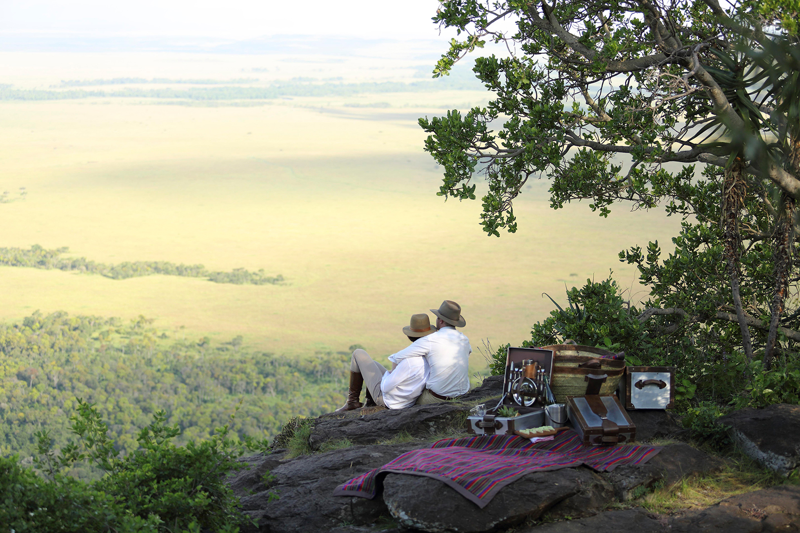 Africa, Kenya, Angama Mara, Cliff top view