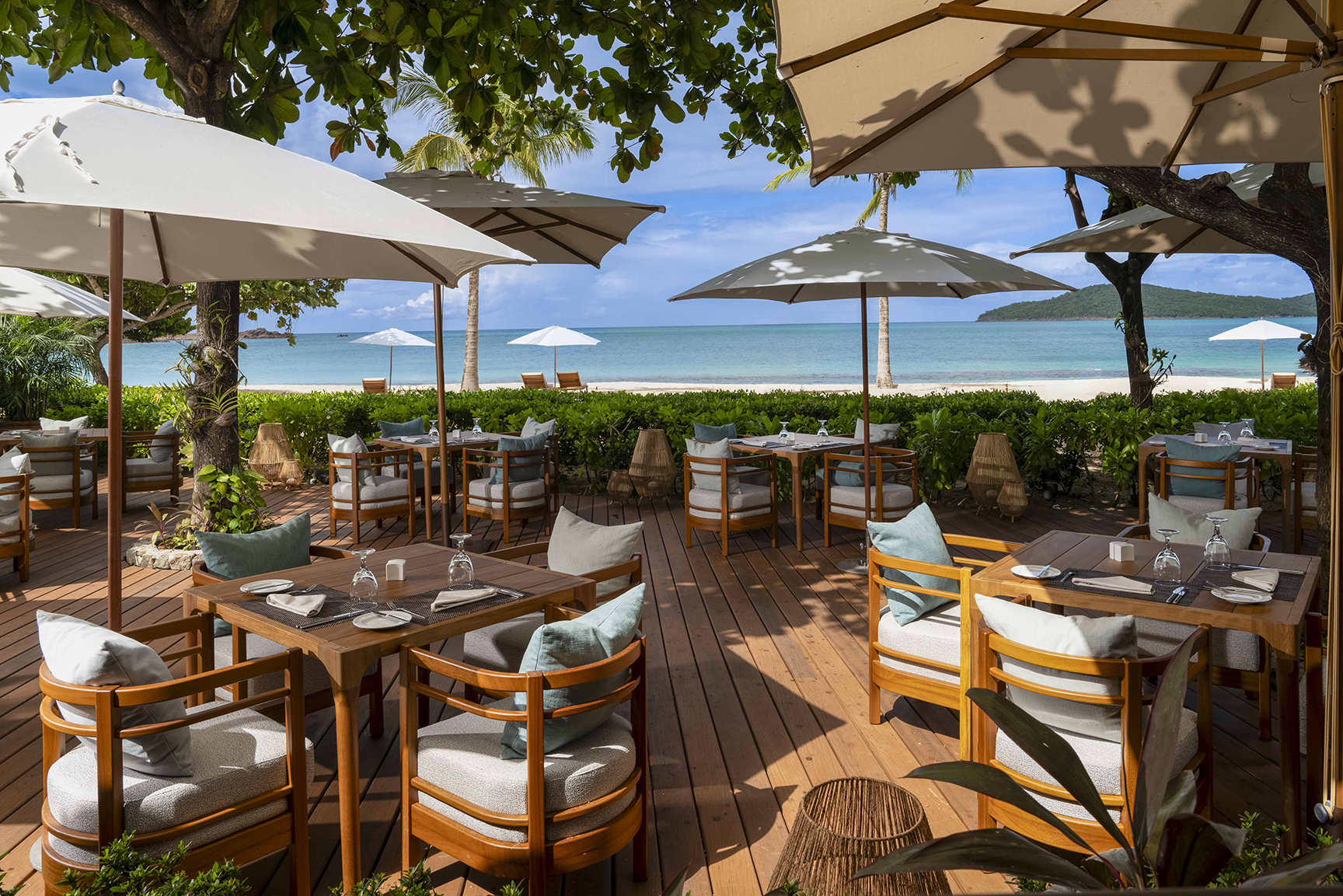 Caribbean & Mexico, Antigua, Hermitage Bay, outdoor restaurant
