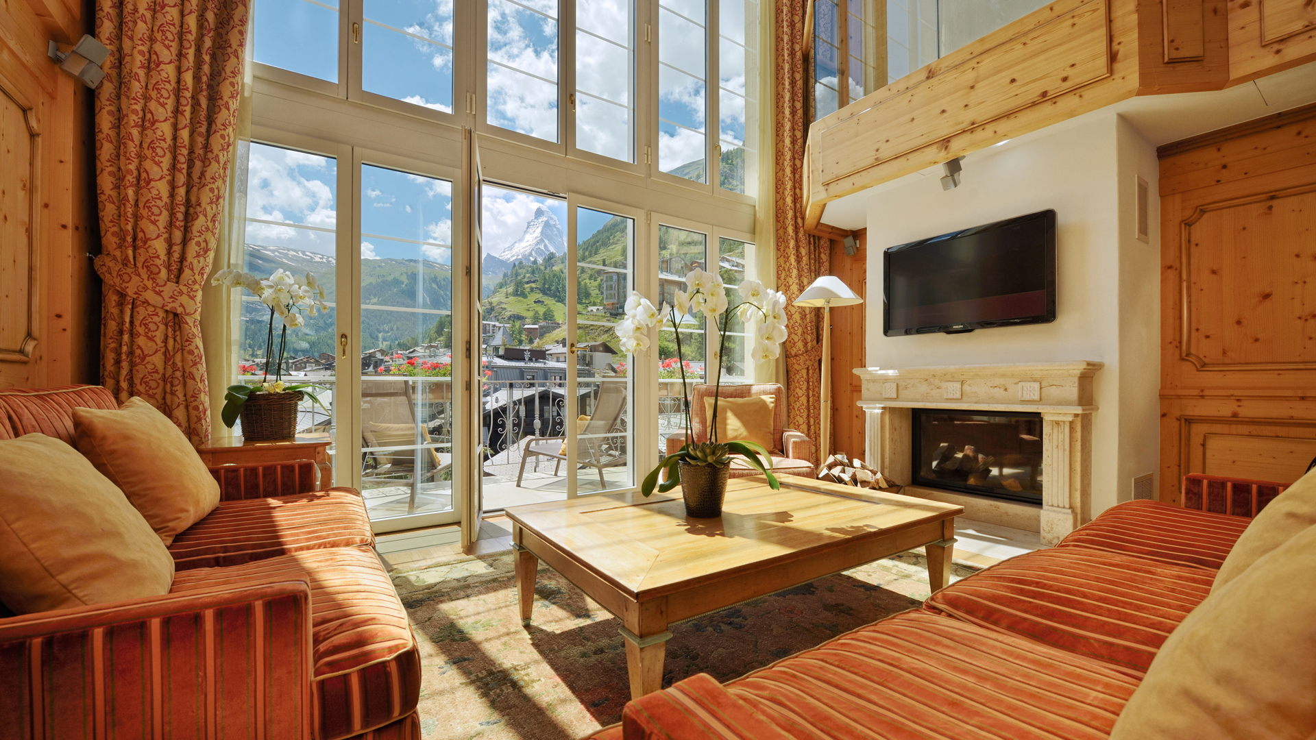 Ski & Snow, Zermatt, Switzerland, Mont Cervin Palace, Alpine Matterhorn Duplex Suite summer