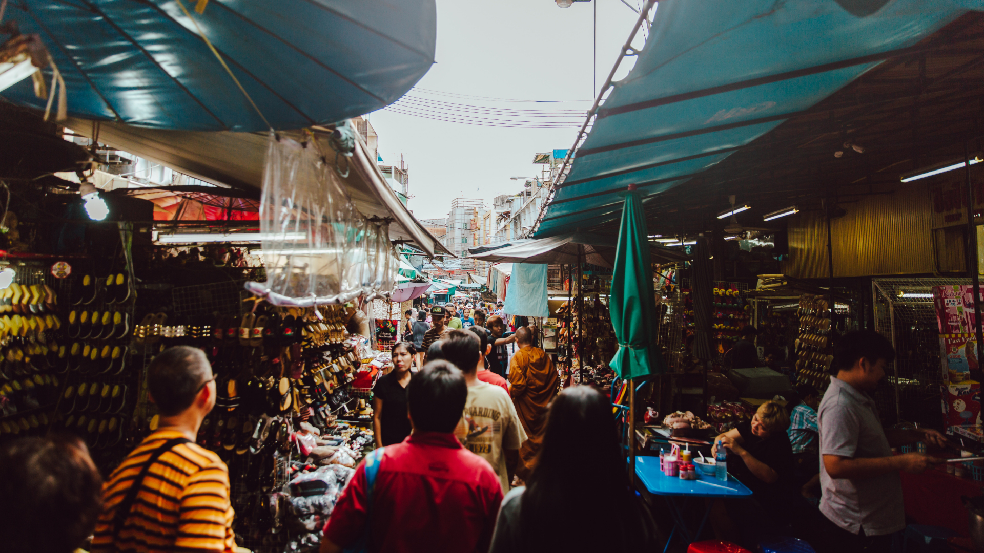 Market street in Thailand