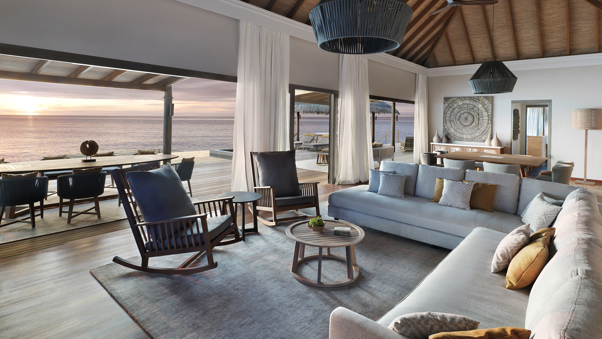 Indian Ocean, Maldives, Vakkaru Maldives, Residence Living Room