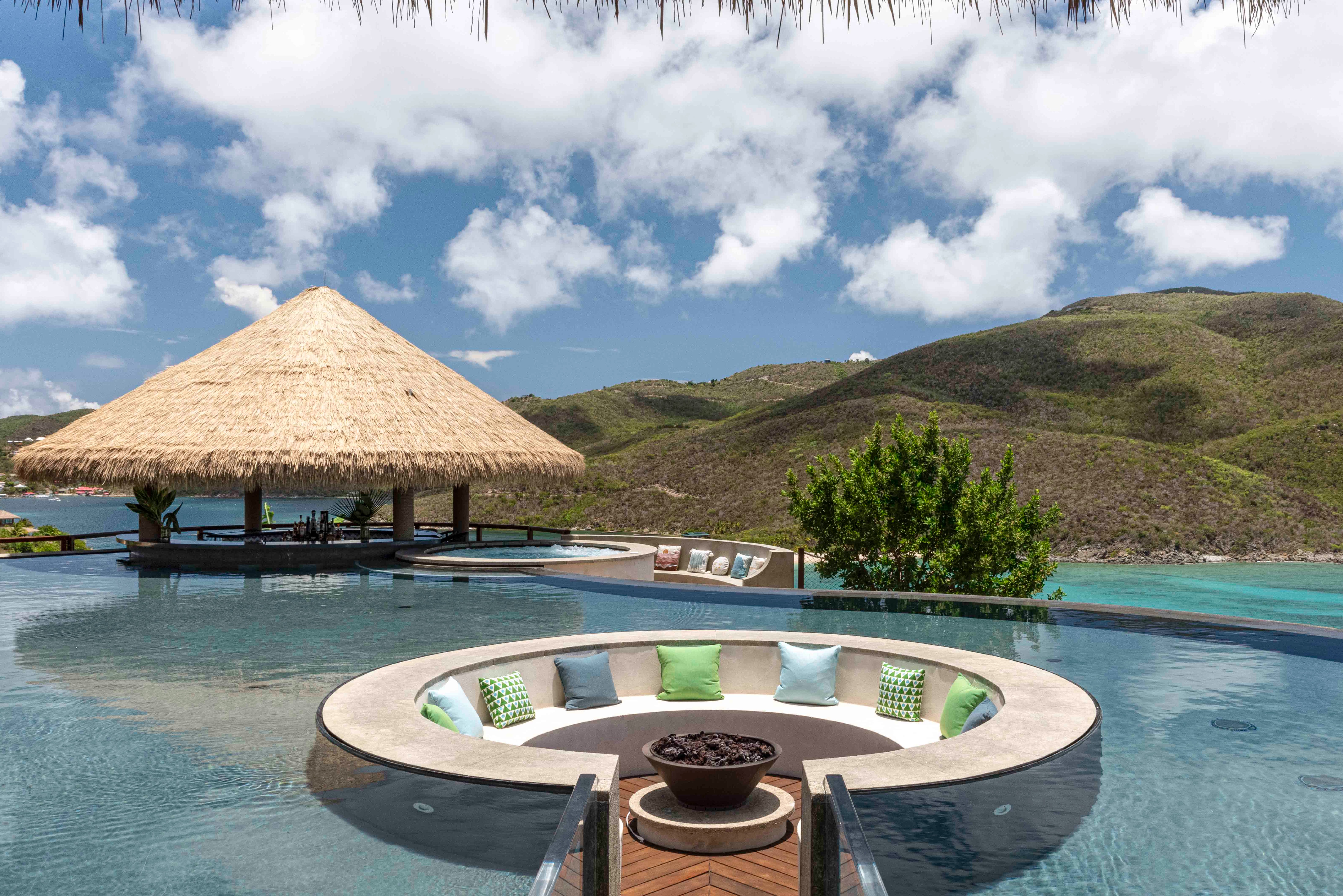 Moskito Island The Village pools and seating