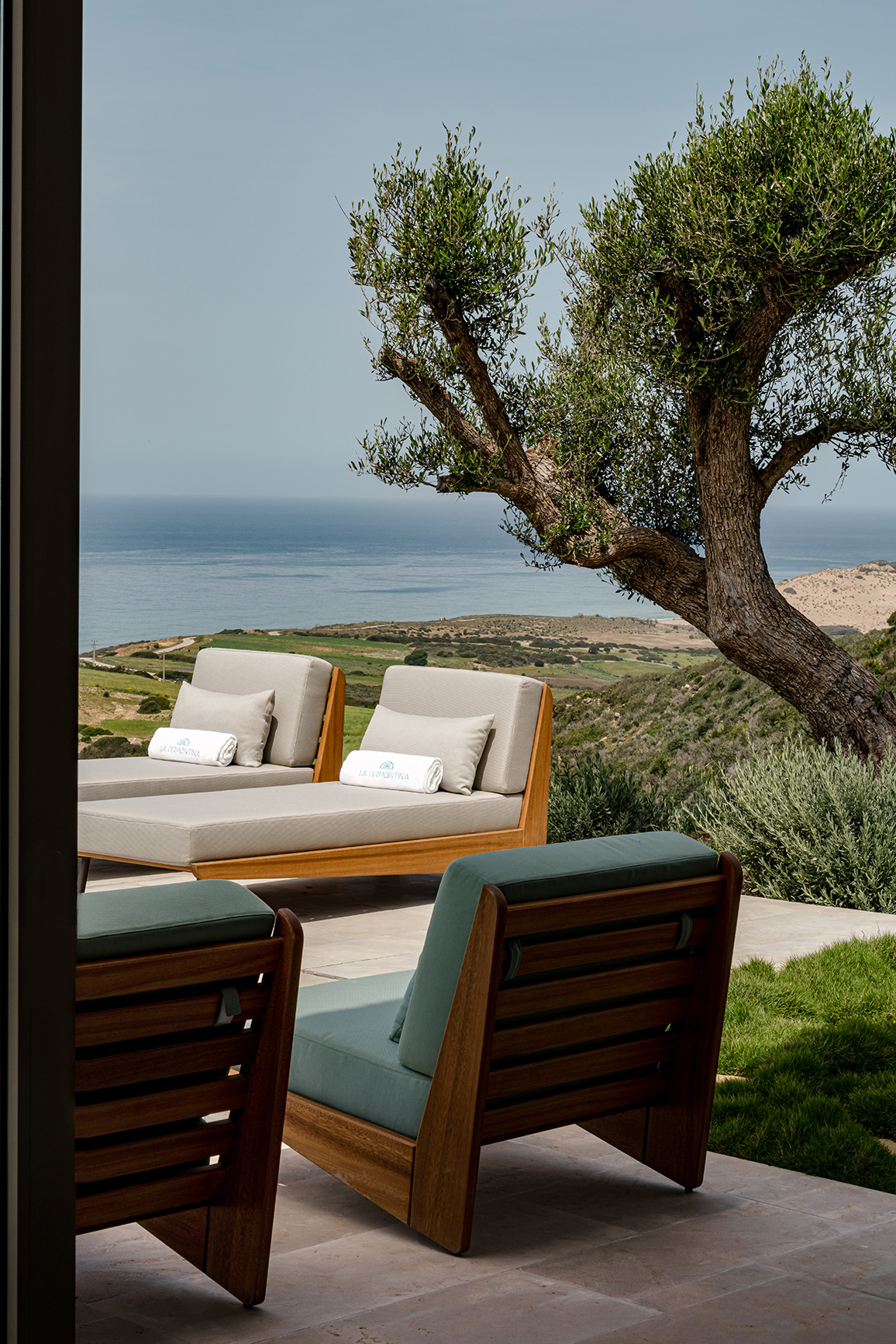 Africa, Morocco, La Fiermontina Océan, sunloungers and a sea view
